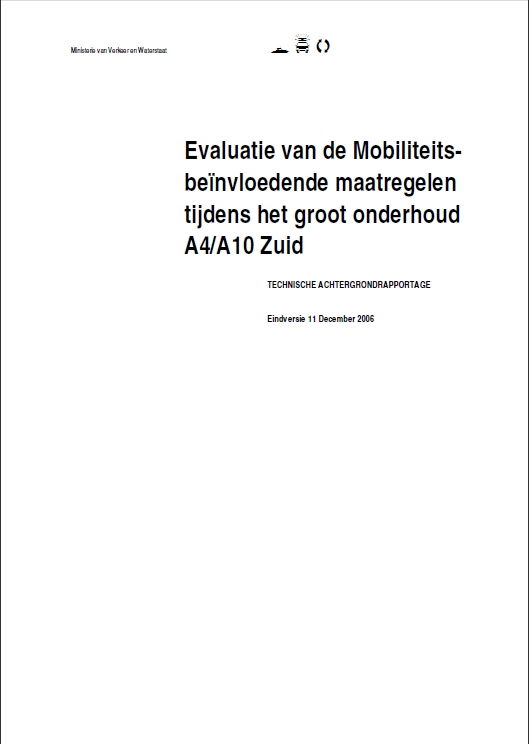 Evaluatie Mobiliteitsmanagement A4-A10 Zuid